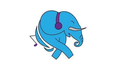 Elephant Dance Design Illustration