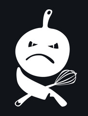 Angry cook apron design