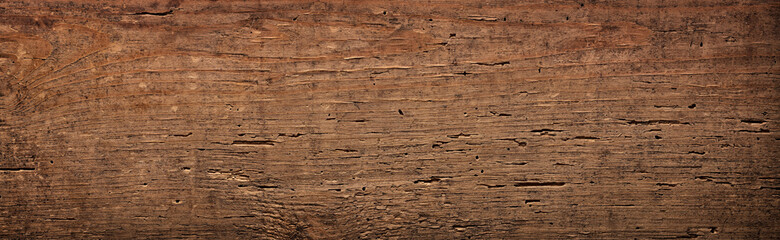 Fototapeta premium brown wood texture, panoramic board as background