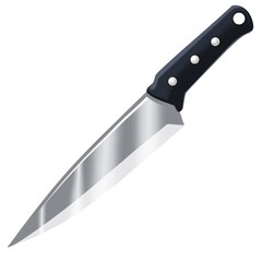 kitchen knife shiny stainless steel