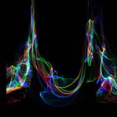 abstract colorful music waves.