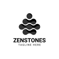 Abstract balance vector logo design template. Minimal logotype harmony spa.