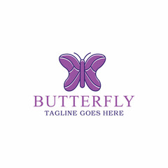 butterfly Logo vector design. luxury fashion symbol icon graphic. salon cosmetic emblem for Company and business