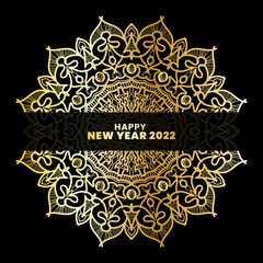 Happy New Year With Luxury Mandala