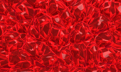 Abstract red ruby crystal background.