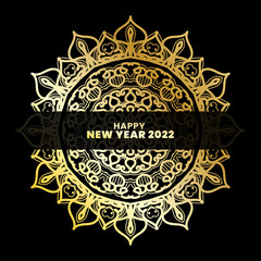Happy New Year With Luxury Mandala