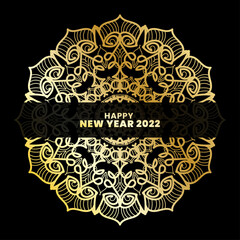 Happy New Year With Luxury Mandala