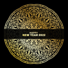 Happy New Year With Luxury Mandala