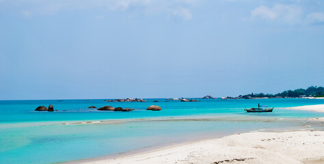 scenic view of a beautiful beach. Belitung, Indonesia