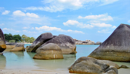 scenic view of a beautiful beach. Belitung, Indonesia