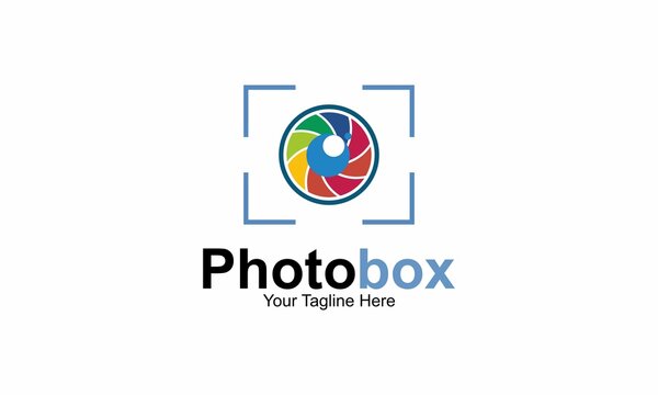 Photo box logo design template