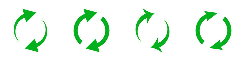 Conjunto de icono de actualización. Icono de flecha de rotación. Concepto de girar, actualizar, volver a cargar. Ilustración vectorial