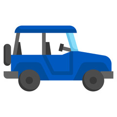 Fototapeta premium JEEP flat icon,linear,outline,graphic,illustration