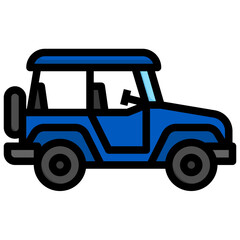 JEEP filled outline icon,linear,outline,graphic,illustration