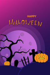 Happy Halloween holiday greeting card