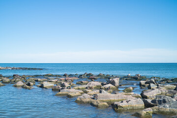 The Balmy Beach on a sunny day in Ontario Canada