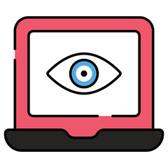 Trendy vector design of online eye