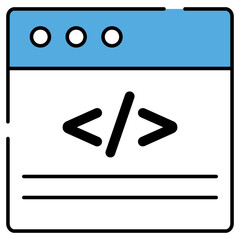 Obraz premium An icon design of web programming