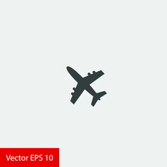 airplane icon symbol vector on white background