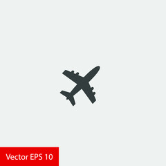airplane icon symbol vector on white background