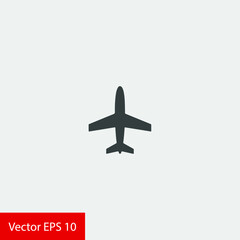 airplane icon symbol vector on white background
