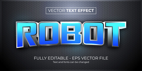 Editable Text Effect Robot Style