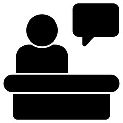 A premium download icon of receptionist