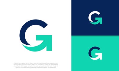 Initials G logo design. Initial Letter Logo.