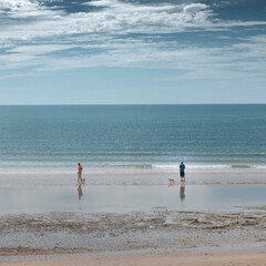 family on the beach