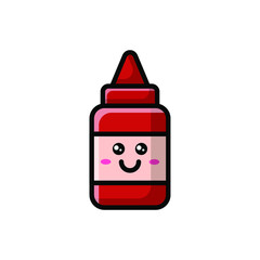 cute sauce icon illustration vector graphic