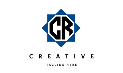 CR double square latter logo vector