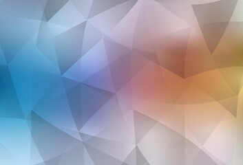 Light Blue, Yellow vector abstract mosaic backdrop.