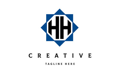 HH double square latter logo vector