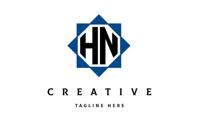 HN double square latter logo vector