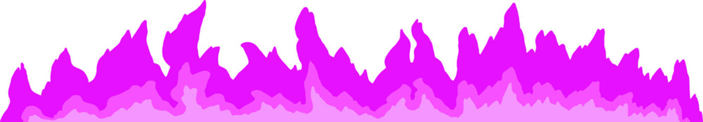 Illustration of purple flame line effect