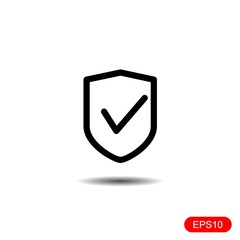 shield icon. Security symbol template for graphic and web design .vector illustration