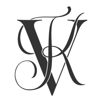 vk, kv, monogram logo. Calligraphic signature icon. Wedding Logo Monogram. modern monogram symbol. Couples logo for wedding