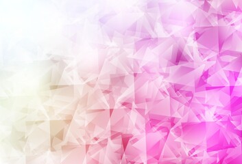 Light Pink, Yellow vector polygonal pattern.