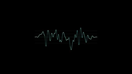 Abstract wave oscilloscope Audio lines spectrum background. Seamless loopable background. blue sound wave signal display chart - futuristic technology abstract background