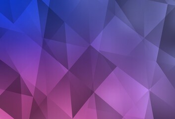 Light Purple, Pink vector shining triangular backdrop.