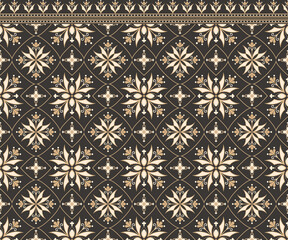 Ethnic fabric texture pattern Abstract Geometric Vector Aztec oriental illustration retro embroidery repeating 
