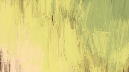 Abstract painting art with wooden yellow and light brown oil paint brush for presentation, website background, halloween poster, wall decoration, or t-shirt design.
