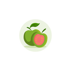guava icon designed in colorful flat style in fruit illustration theme