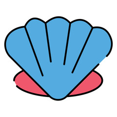 A beautiful design icon of sea shell