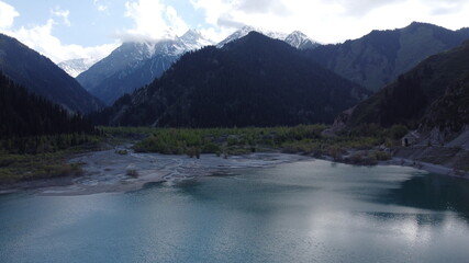 beautiful lake in the mountains