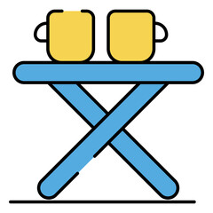 An editable design icon of coffee table
