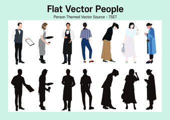 Person thema vectoer source 7set