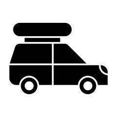 Editable design icon of car