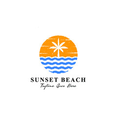 Vacation  Summer holiday logo design.
