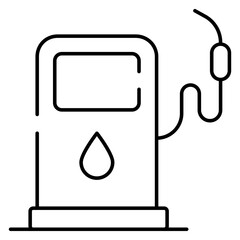 An editable design icon of petrol pump